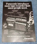 1974 Panasonic RQ-448S Am/fm Tape Recorder Vintage Ad. Fixed Price $12.99.