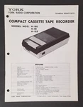York Model K-50 K-51-52 Compact Cassette Tape Recorder, Technical Service Data. Fixed Price $14.99.