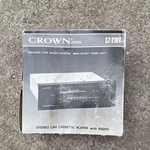 Crown In Dash Type Stereo Car Cassette Player With Radio. Fixed Price $82.50.