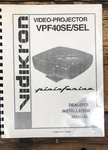 Vidikron VPF40SEL Video Projector Owner / User Manual *original*. Fixed Price $19.97.