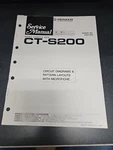 Pioneer CT-S200 Cassette Deck Circuit Diagram Service Manual W/microfiche. Fixed Price $11.50.