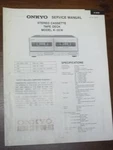 Original Onkyo Service Manual For The K-05W Cassette Tape Deck Repair. Fixed Price $8.98.