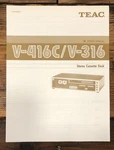 Teac V-416C V-316 Cassette Owners / User Manual *original*. Fixed Price $19.97.