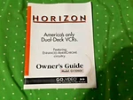 Horizon Go Video Model GV3050X Owners Manual.. Fixed Price $9.95.