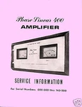 Service Manual Set For Phase Linear PL-400 Plus DRS-400 Via Usb Flash Drive. Fixed Price $12.95.