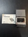 Vintage Sony Cassette Recorder TCM-848 Works. No Power Cable. Fixed Price $24.99.
