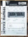 Kenwood KX-929W Cassette Service Manual *original*. Fixed Price $14.97.