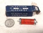 New Glassmike ASG102-8M 0.001 Uf 8000 Volt Capacitor / Old Vintage Ham Radio Amp. Fixed Price $14.99.