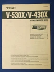 Teac V-530X V-430X Cassette Owner Manual Languages No English. Fixed Price $12.69.