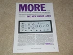 Harman Kardon 1963 Tube A700 Amplifier Ad, Article, Specs, Info, Frame It!. Fixed Price $9.99.