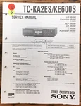 Sony TC-KA2ES TC-KE600S Cassette Service Manual *original*. Fixed Price $19.97.