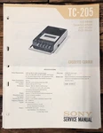 Sony TC-205 Cassette Service Manual *original*. Fixed Price $14.97.