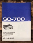Pioneer SC-700 / Preamplifier Owner & Service Manual *original*. Fixed Price $24.97.