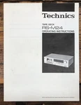 Technics RS-M24 Cassette Owners / User Manual *original*. Fixed Price $24.97.