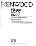 Kenwood 103-CD Player Owners Instruction Manual. Fixed Price $22.24.