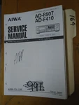 Aiwa AD-R507 F410 Service Manual Original Repair Book Stereo Tape Deck. Fixed Price $20.00.