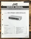 Jvc KD-VR320 Cassette Service Manual *original*. Fixed Price $19.97.