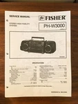 Fisher PH-W3000 Boombox Radio Service Manual *original*. Fixed Price $19.98.