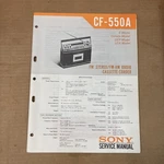 Sony CF-550A Radio Cassette Original Service Manual. Fixed Price $15.71.