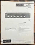 Altec Model 1599A Mixer Owner / User Manual *original*. Fixed Price $19.97.