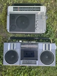 Vintage Hitachi Cassette Boombox Ghettoblaster & Radio Shack Player *parts*. Fixed Price $100.00.