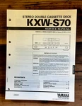 Yamaha KXW-S70 Cassette Service Manual *original*. Fixed Price $19.97.