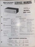 Sharp SM-1144 Amplifier Original Repair Manual. Fixed Price $24.94.