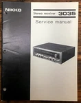 Nikko Model 3035 Receiver Service Manual *original*. Fixed Price $24.97.