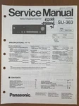 Panasonic SU-363 Stereo Integrated Amplifier Original Repair Manual. Fixed Price $14.94.