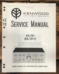 Kenwood KA-7011 Amplifier Service Manual *original*. Fixed Price $34.97.