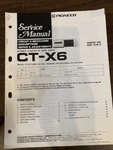 Pioneer CT-X6 CTX6 Tape Deck Service Manual **original**. Fixed Price $14.79.