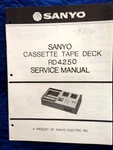 Sanyo RD4250 Cassette Tape Deck Original Service Repair Manual. Fixed Price $16.94.