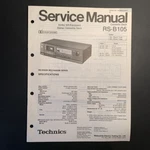 Technics RS-B105 Dolby Cassette Deck Original Service Manual 1986. Fixed Price $9.99.