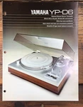 Yamaha YP-D6 Record Player / Turntable Dealer Brochure *original*. Fixed Price $39.97.