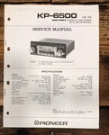 Pioneer KP-6500 Car Cassette Service Manual *original*. Fixed Price $14.97.