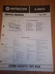Hitachi Service Manual D-550 (u) Cassette Tape Deck/player Original. Fixed Price $12.48.