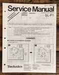 Technics SL-P1 Cd Player Supp. Service Manual *original*. Fixed Price $9.97.