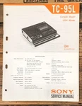 Sony Cassette Service Manual *original*. Fixed Price $14.97.