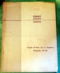 Original Knight Manual For 20-WATT Hi-fi Amplifier Model 93-320. Fixed Price $45.00.
