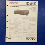 Sony TC-W490 Service Manual Original Paper Oem Repair Guide Usa. Fixed Price $19.96.