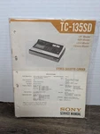 Sony Stereo Cassette Tapecorder TC-135SD Service Manual Original Vintage. Fixed Price $10.79.