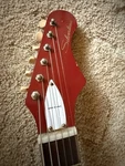 1960S Silvertone 1488 Red Solid Body Electric Guitar W/ Hard Case Pearl Inlays. Fixed Price $1400.00.