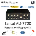 Sansui AU-7700 Rebuild Restoration Recap Upgrade Kit Repair Filter Capacitor. Fixed Price $175.00.