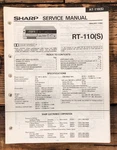 Sharp RT-110S Cassette Service Manual *original*. Fixed Price $14.97.
