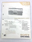 Original Oem Sony CFS-7 Service Repair Manual Fm Am Stereo Cassette Corder Boom. Fixed Price $22.49.