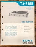 Sony TA-E86B / Preamplifier Service Manual *original*. Fixed Price $39.97.