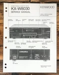 Kenwood KX-W8030 Cassette Service Manual *original*. Fixed Price $19.97.