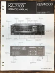 Kenwood KA-770D Amplifier Service Manual *original*. Fixed Price $24.97.