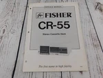 Fisher CR-55 Stereo Cassette Deck Service Manual W/wiring Diagram. Fixed Price $22.77.