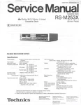 Technics RS-M253X Cassette Deck Service Manual Original. Fixed Price $25.00.